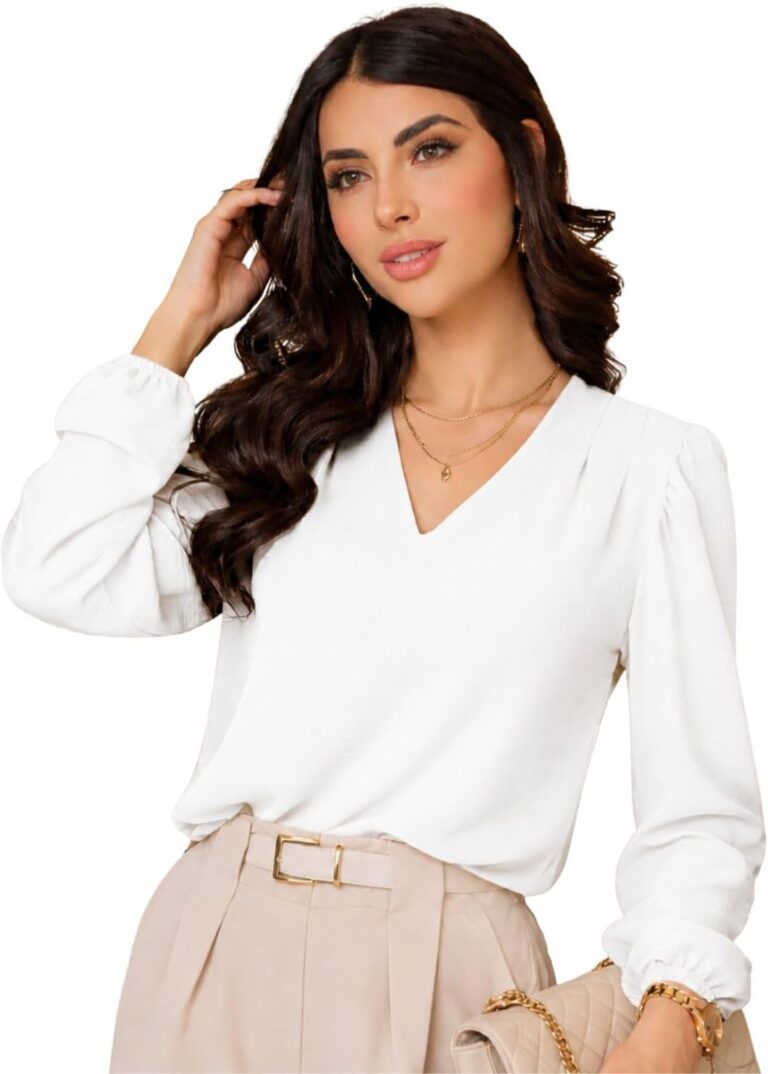 Blusa branca feminina clássica gola social elegante