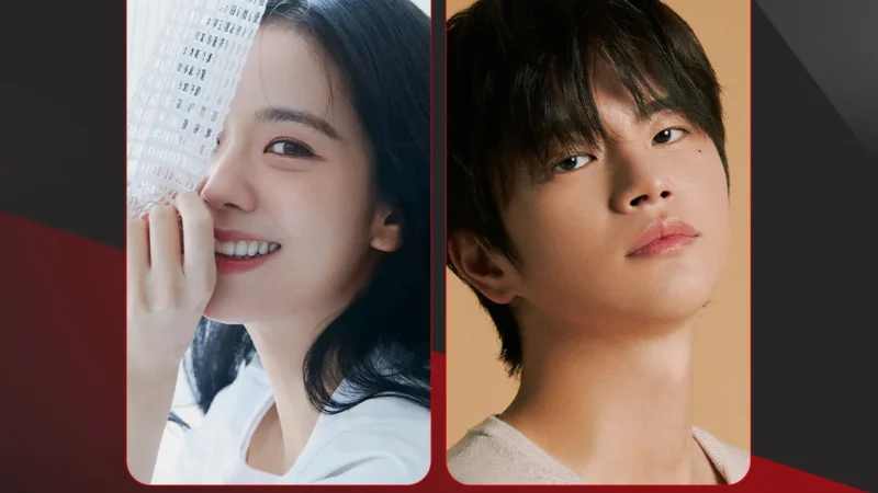 Arte oficial Netflix de Namorado por Assinatura com Jisoo e Seo In-guk lado a lado